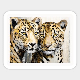 Leopard Animal Art Decor Paint Mosaic Sticker